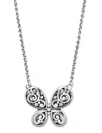 Brighton Contempo Butterfly Pendant Necklace In Silver