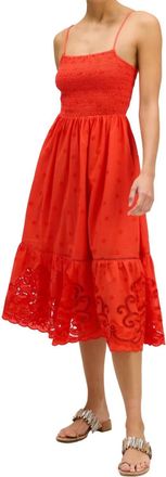 Allison New York Liora Midi Dress In Tomato Red