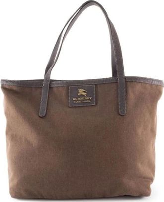 Burberry Pre-owned Tote Bags, female, Brown, Size: ONE SIZE Pre-owned Felt Shoulder Bag