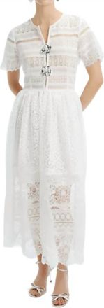 Waimari Gianni Lace Midi Dress In White