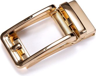 Barry.Wang Gold Belt Buckle for Men Automatic Ratchet Belt No Leather Business Jeans Dress
