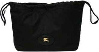 Burberry Tassen, Dames, Zwart, ONE Size, Nylon, Zwarte Trekkoordzak