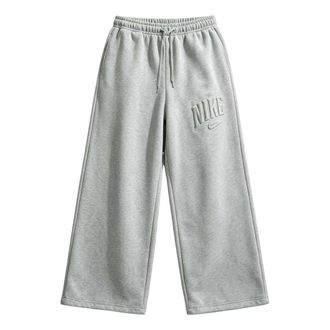 Nike (WMNS) Nike Studio Fleece Medium Mid-Rise Wide-Leg Pants Dark Grey Heather IU1156-063