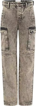 One Teaspoon Beige cargo jeans losse pasvorm - Dames - Regular Fit Jeans - Bruin - W30 - Jeans
