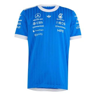 adidas x Mercedes AMG Petronas Formula 1 Team Blue Wonder Authentic Driver Jersey Asia Sizing Blue Bird KT5127