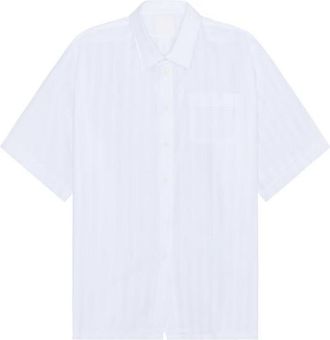 Givenchy Short Sleeve Shirt With Pocket White, Brand Size 40 (US Size 30)