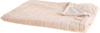 Beliani Beliani - Manta De Tejido De Poli&eacute;ster Rosa 180 X 220 Cm Cama Sala De Estar Minimalista Smahra