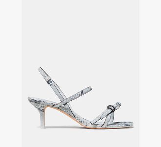 Kate Spade New York Loop Snakeskin Kitten Heel Sandals