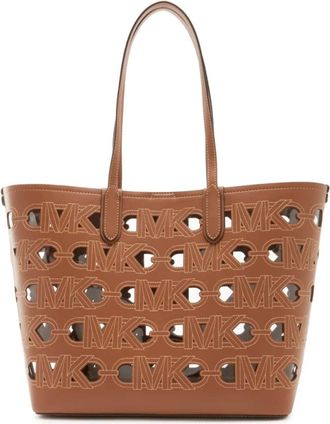 Michael Kors Tassen, Dames, Bruin, ONE Size, Leer, Eliza Faux Leather Shopper