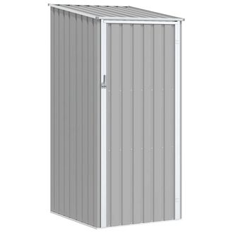 vidaXL Cobertizo De Jard&iacute;n Gris Acero Galvanizado 87x98x159 Cm Vidaxl