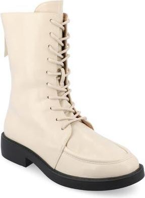 Journee Collection Nikks Combat Boot in Bone at Nordstrom Rack, Size 9.5