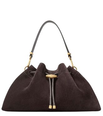 Jimmy Choo London Dark Brown Cinch Medium Shoulder Bag