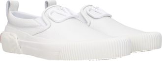 Valentino Garavani Mens White Leather Slip-On Loafers
