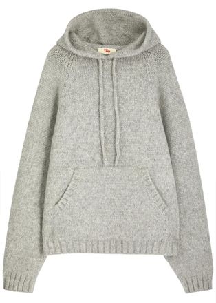 Cherry Los Angeles Logo Hooded Alpaca-blend Jumper - Grey - XL