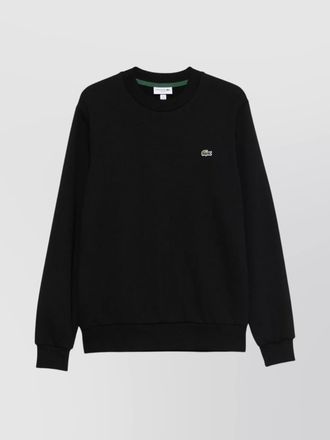 Lacoste ribbed cuffs and hem sweater