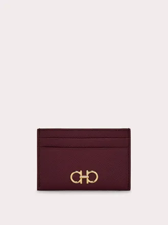 Ferragamo Women Gancini credit card holder Violet