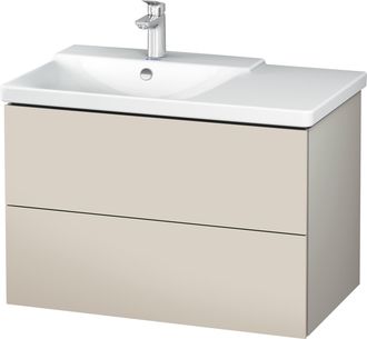 Duravit Duravit L-cube Mueble De Pared De 820mm De Ancho, Profundidad 481, 2 Cajones, Cabe p3 Comfort Art&iacute;culo 233385, Cuenca Izquierda, Color: Decoraci&oacute;n Top