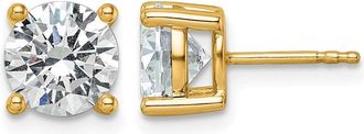 Diamond2Deal 14k Gold 3 ctw Lab Grown Diamond Stud Earrings