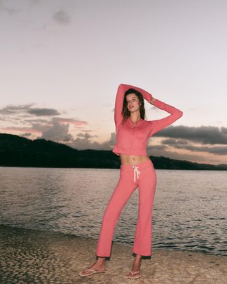 Vuori Clothing Halo Slim Flare Ankle Pants | Sunset Pink Heather | XS, Size Extra Small