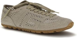 Balmain Womens Beige Cotton Athletic Sneakers