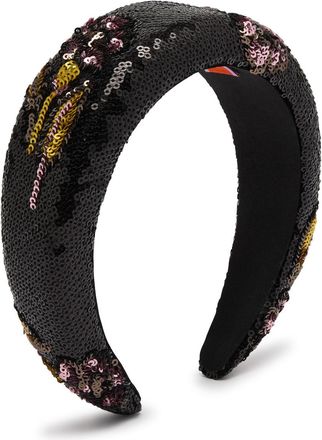 La DoubleJ LA Double J Medici Sequin-embellished Headband - Black - One Size