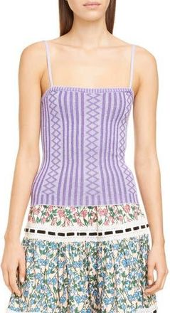 Marc Jacobs MARC JACOBS Rib Knit Wool Blend Cami in Purple Melange at Nordstrom Rack, Size Large