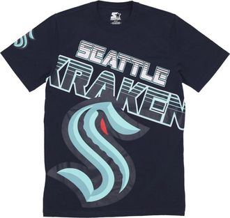 Starter Hookey T-shirt met ronde hals - Heren - T-shirts - Blauw - M - Katoen - Tops