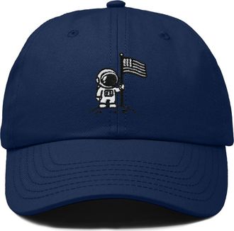 Dalix Moon Mission Dad Cap in Navy Blue at Nordstrom