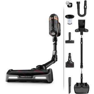 Rowenta X-force Rh99f1 2-in-1 Stick Vacuum Bater&iacute;a Secar Hepa Sin Bolsa 0,9 L Negro, Gris