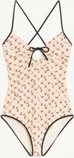 Valentino Cherryfic Lycra One-Piece Swimsuit Woman BIRCH/CHERRY RED XL