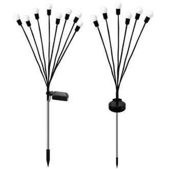 OEM Set Di 2 Luci Solari A Forma Di Lucciola, 6 Led, Impermeabili, Effetto Cielo Stellato, Per Giardino, Vialetto, Paesaggio, Esterni, Luce Calda [classe 