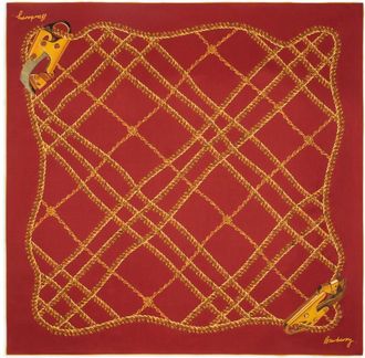 Burberry Foulard Chain Check in seta - Rosso
