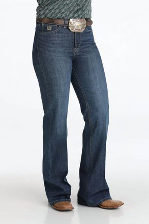 Cinch Tatum High Rise Easy Fit Jeans In Dark Stonewash