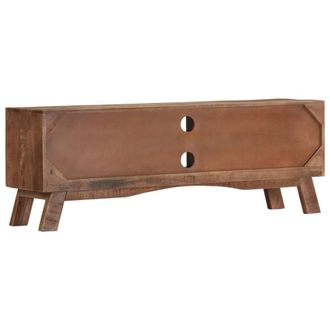 Berkfield Home TV Cabinet 110x30x40 cm Rough Mango Wood in Brown | Size: 110 x 30 x 40 cm