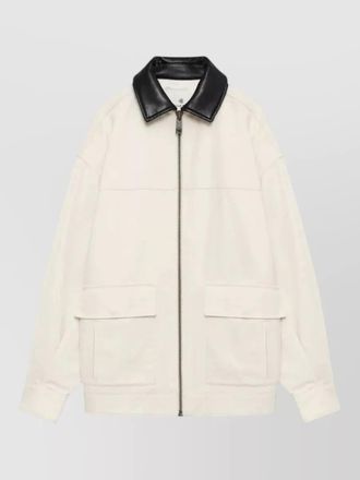 Anine Bing holden coat contrast collar flap pockets