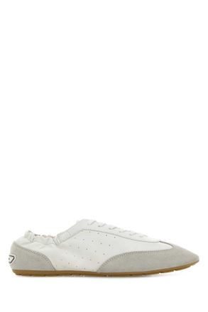 Saint Laurent White Leather Lewis Sneakers