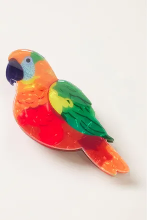 Fat Face FatFace Red Parrot Claw Clip