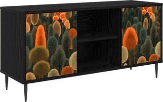 vidaXL Mueble De Tv Zaandam 102 X 33 X 51 Cm Roble Negro Vidaxl