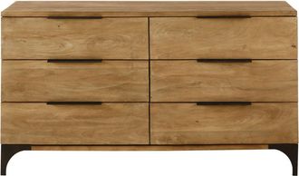 Maisons du monde C&oacute;moda doble con 6 cajones de mango macizo 140 cm