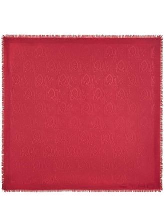 Etro Scialle con stampa paisley jacquard - Rosso