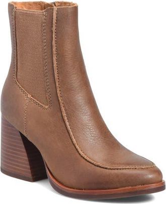 Kork-ease Sioux Block Heel Bootie in Brown Leather at Nordstrom, Size 7.5
