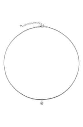 Monica Vinader Pear Diamond Snake Chain Necklace in Sterling Silver/lab Dia at Nordstrom