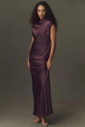 BHLDN Satin Knot Maxi Dress