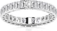 Badgley Mischka Emerald Cut Lab Created Diamond Infinity Ring - 2.0ctw in Platinum at Nordstrom Rack, Size 7