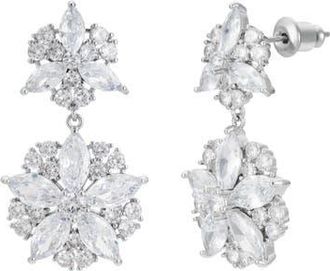 Untamed Petals Empress Crystal Earrings in Silver at Nordstrom