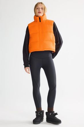 Orolay Puff-O Down Puffer Vest in Orange at Nordstrom, Size Medium