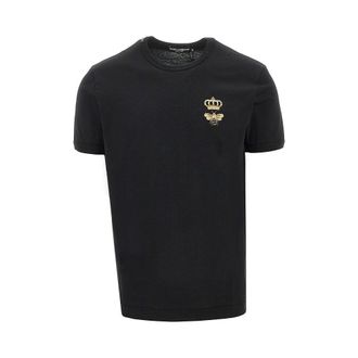Dolce & Gabbana Bee and crown embroidery T-shirt Man 56