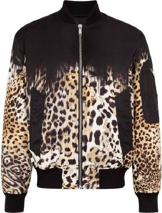 Roberto Cavalli Queen Of Sicily Printed Bomber Jacket, Brand Size 50 ( US Size 40 )