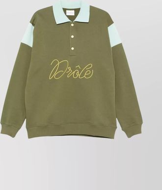 Drôle de Monsieur polo sweater contrasting collar