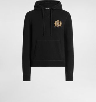 Dolce & Gabbana Smooth Cashmere Sweatshirt - Man Sweaters And Cardigans Black 44